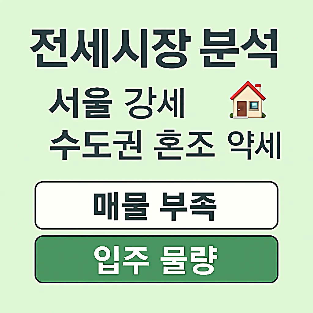  전세시장 분석｜서울&middot;수도권&middot;지방&amp;#44; 매물 부족과 입주 물량의 힘