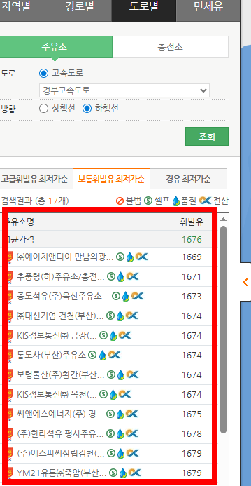 오피넷싼 주유소 찾기 이용방법 소개