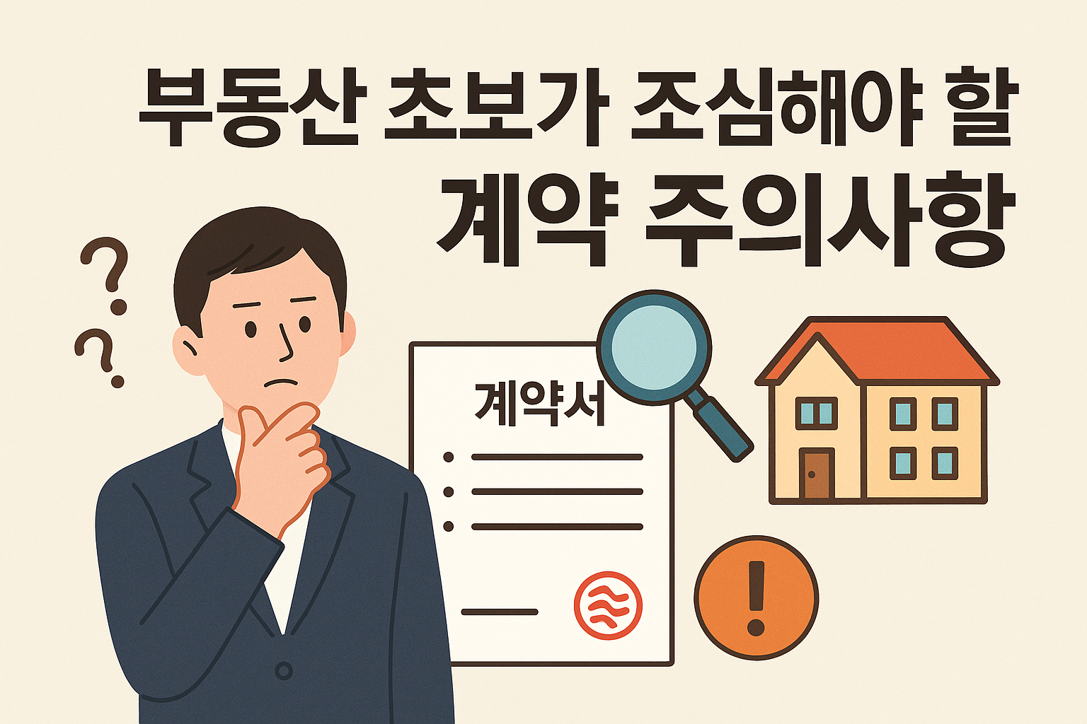 부동산 초보가 조심해야 할 계약 시 주의 사항