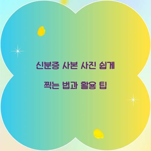 신분증 사본 사진