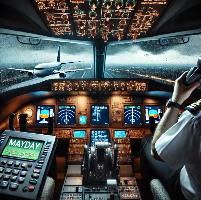 비행기 내부의 모습과 기장 모습