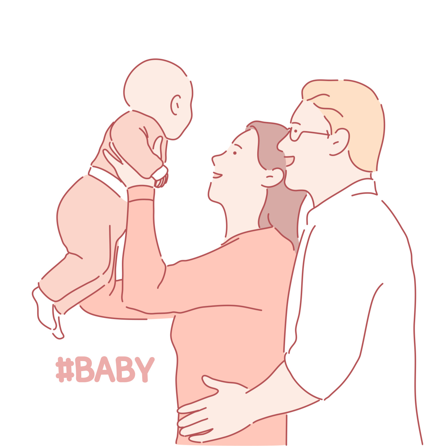 신생아 부모 아기 엄마 아빠