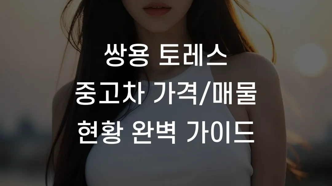 쌍용 토레스 중고차 가격/매물 현황 완벽 가이드