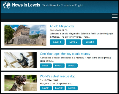 news in levels 사이트 소개 사진