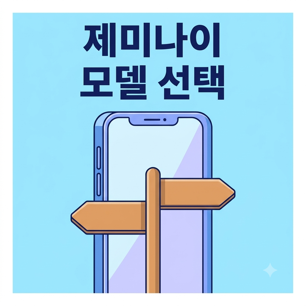제미나이 모델 선택 조건 확인