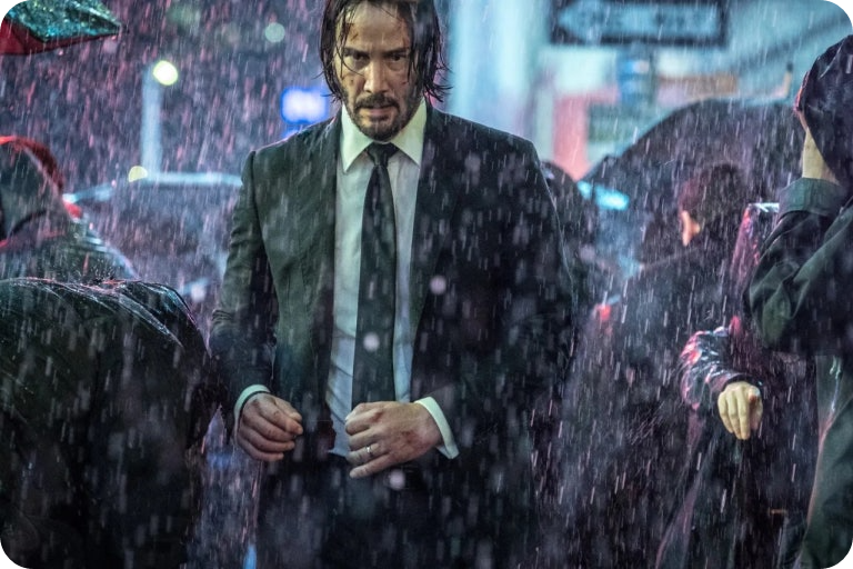 존 윅의 영화의 한 장면