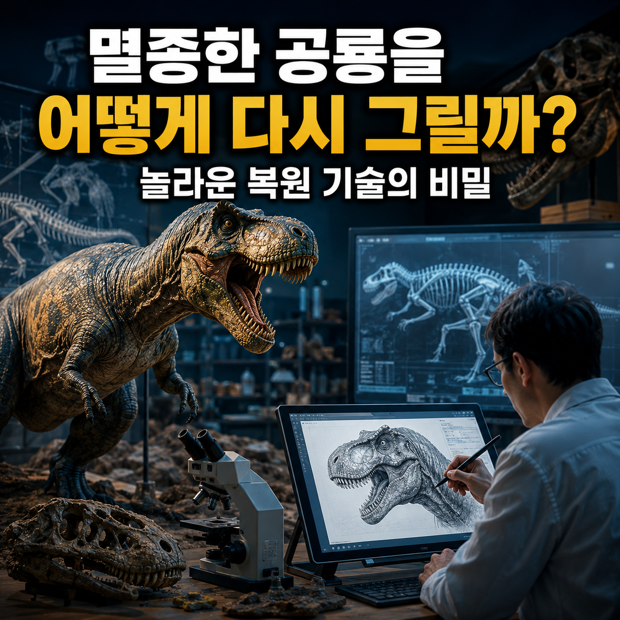 멸종한 공룡을 어떻게 다시 그릴까