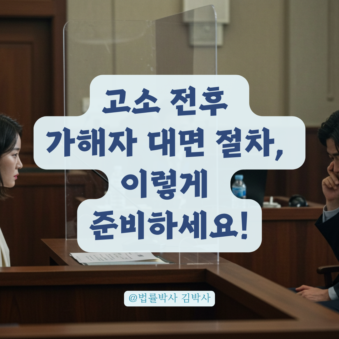 고소 전·후 가해자와 대면하고 싶을 때, 알아야 할 단계별 절차. ⚖️
