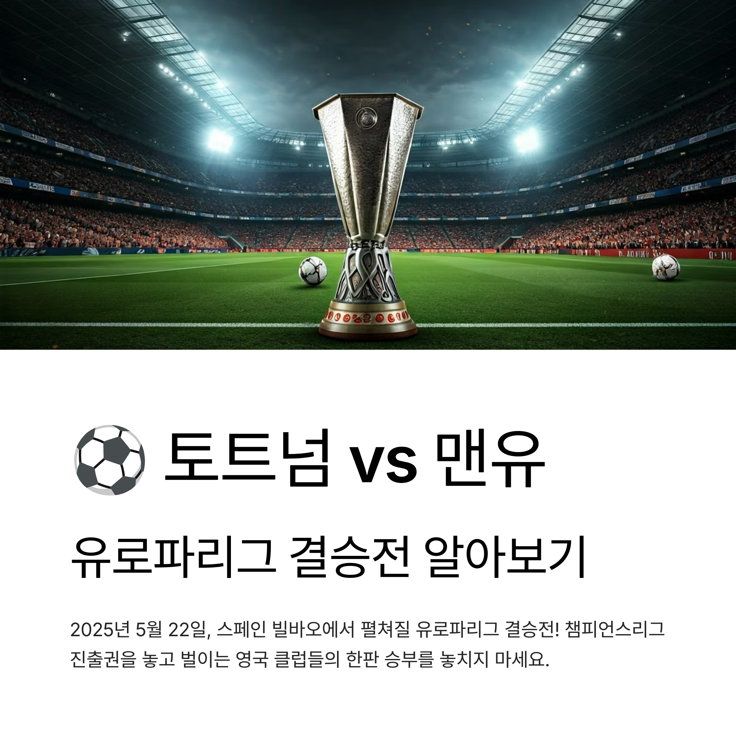 토트넘vs맨유 유로파리그 결승전