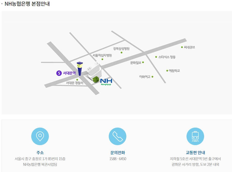 농협은행본점-약도