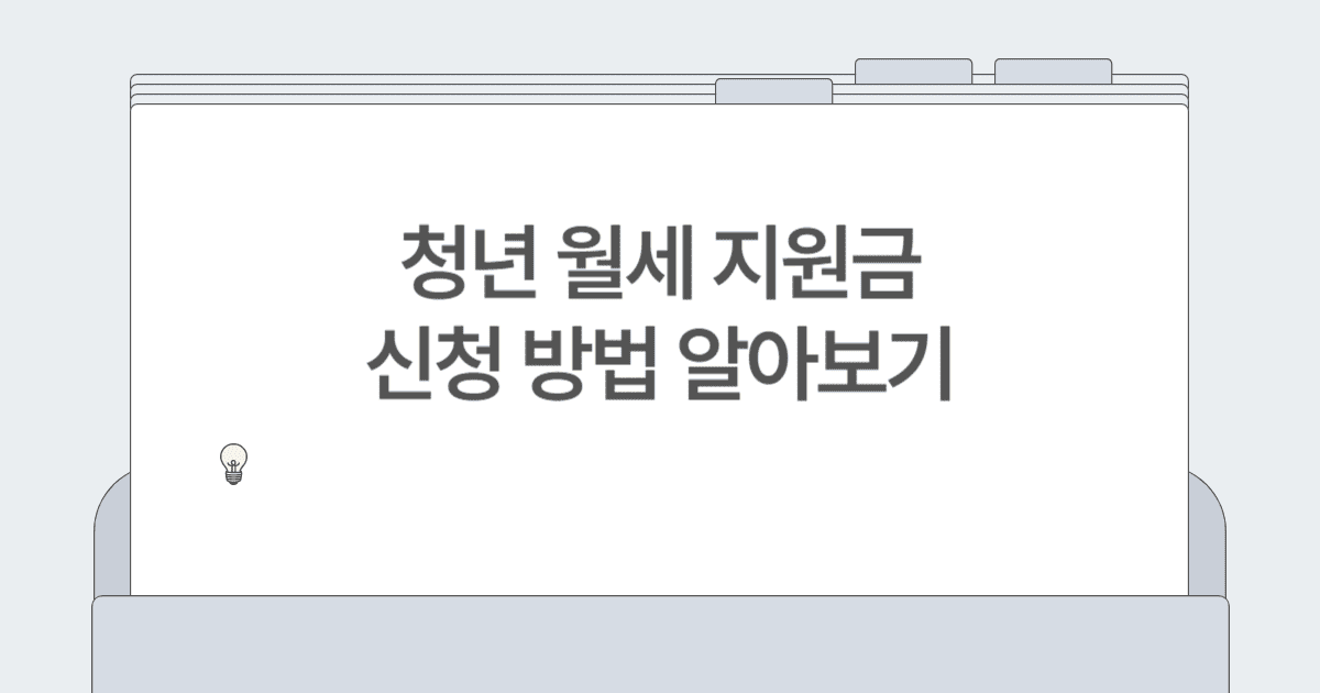 청년 월세 지원금 신청 방법과 조건