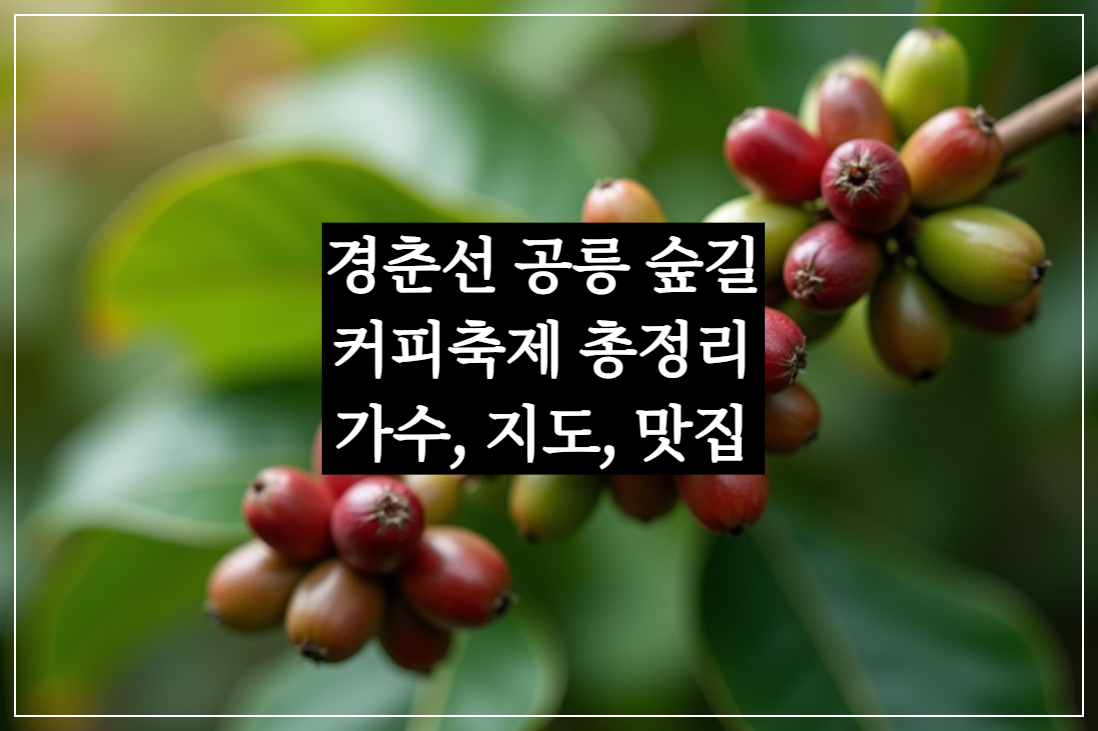 경춘선 공릉 숲길 커피축제 가는길(가수 공연, 지도, 맛집)