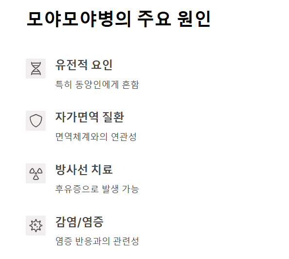 모야모야병의 주요 원인은?