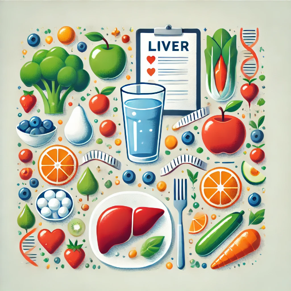 간 건강을 위한 식단 - 신선한 채소, 과일, 물 섭취의 중요성
