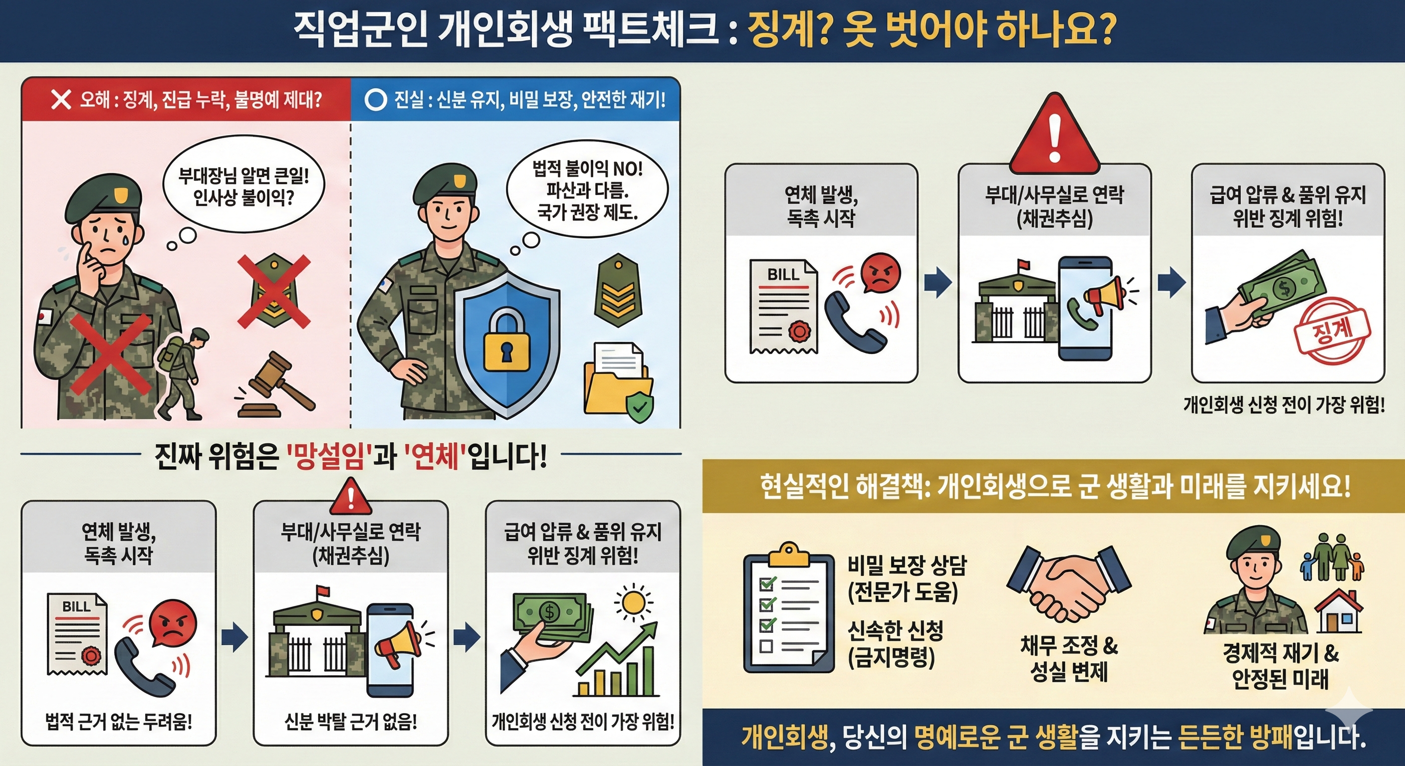 직업군인 개인회생, 징계먹고 강제전역?