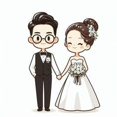 멋지게-생긴-신랑과-예쁜-모습의-신부