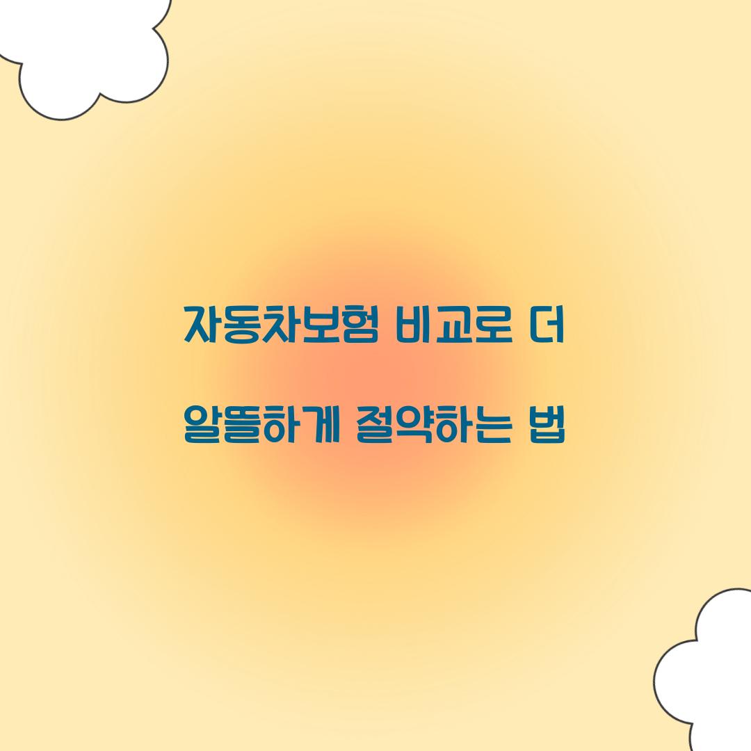 자동차보험 비교