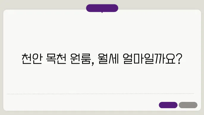 충남 천안시 동남구 목천읍 원룸 월세 시세, 가격비교