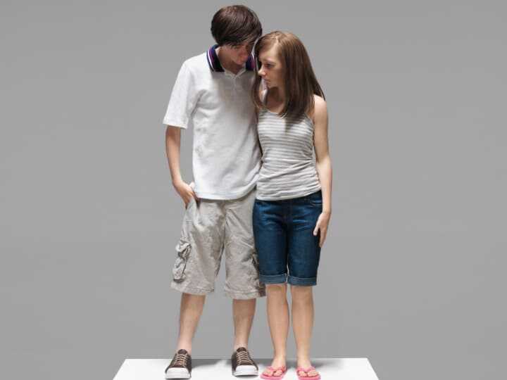 국립현대미술관 서울관(MMCA)에서 전시 중인 론 뮤익의 작품 "젊은 연인"