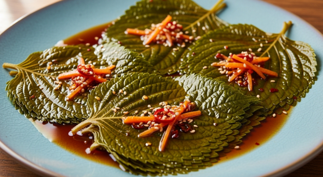 양념이 촉촉하게 배어든 깻잎 장아찌