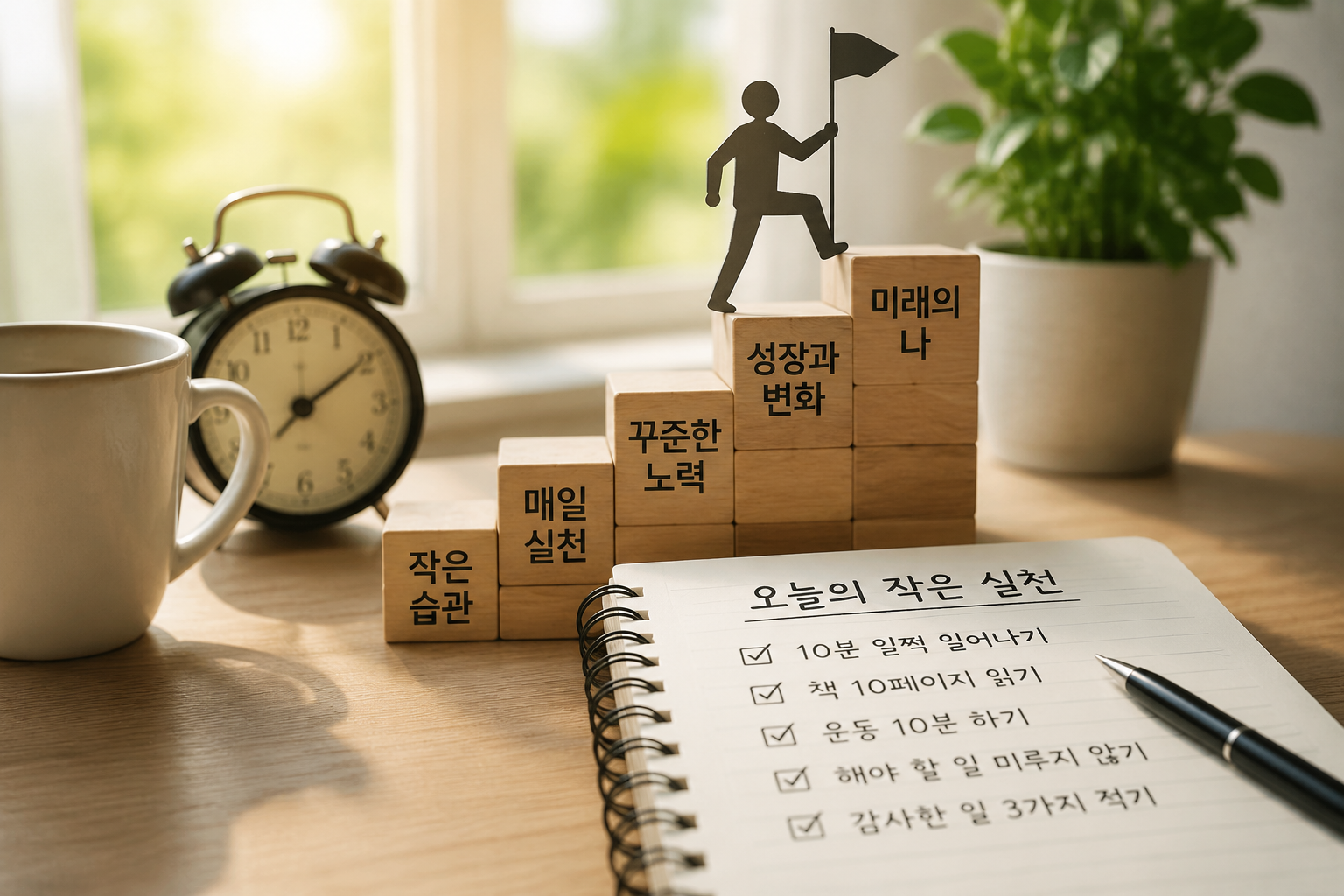 오늘의 작은 선택이 내일의 인생을 바꾸는 과정 이미지