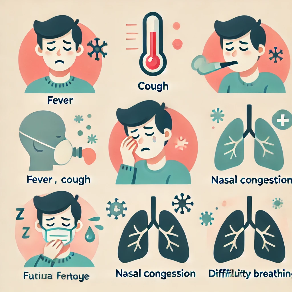 RSV 증상 아이콘 일러스트