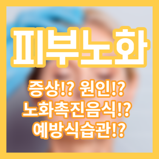 피부노화 증상!? 원인!? 노화촉진음식!? 예방 식습관!?