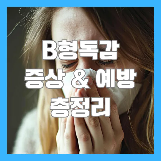 B형 독감 증상 & 예방