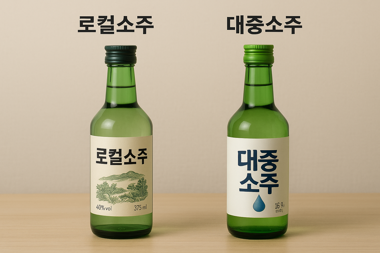 로컬소주와 대중소주
