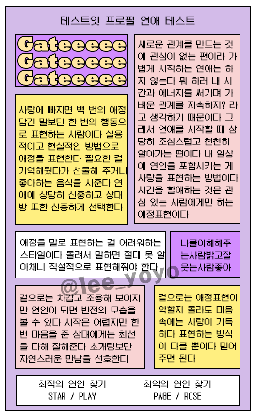 테스트잇 프로필 연애 테스트