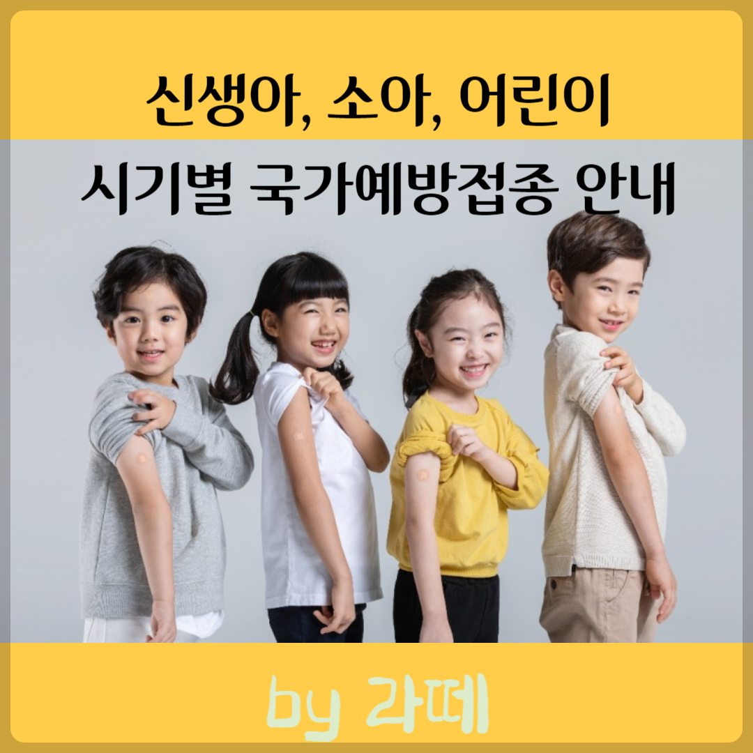 신생아 소아 어린이 시기별 국가예방접종 안내