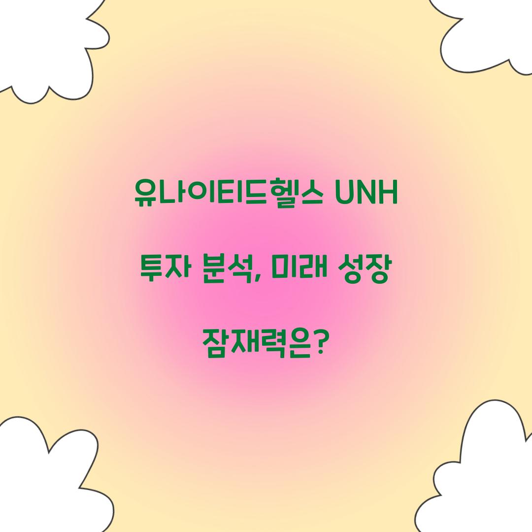 유나이티드헬스 UNH 투자 분석