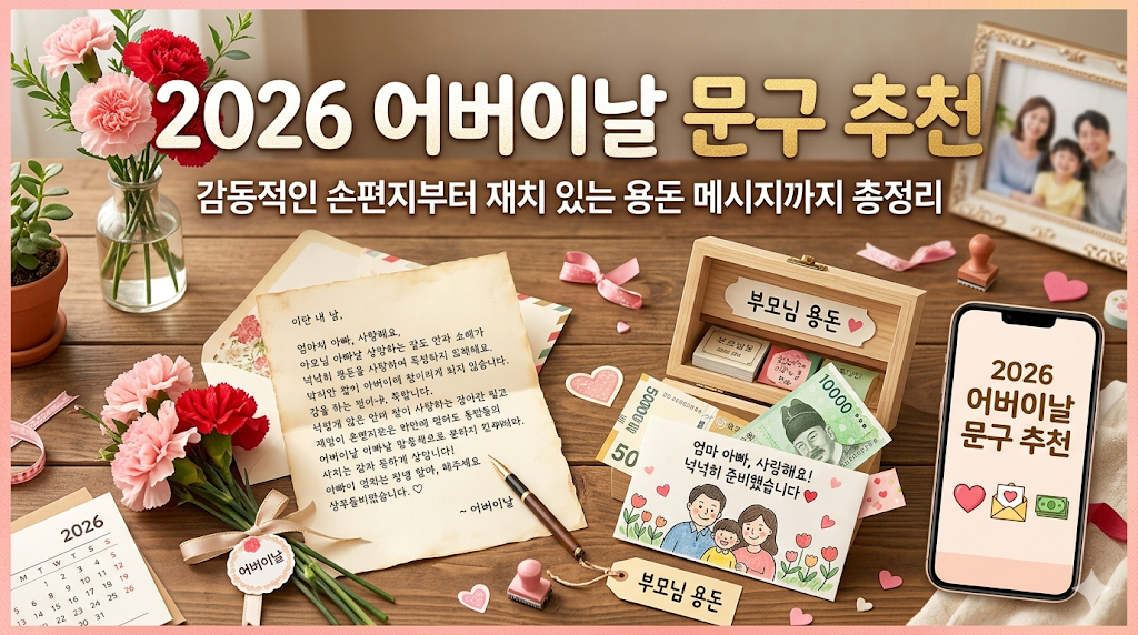2026 어버이날 문구 추천: 감동적인 손편지부터 재치 있는 용돈 메시지까지 총정리