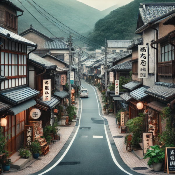 히타카츠항의 골목길