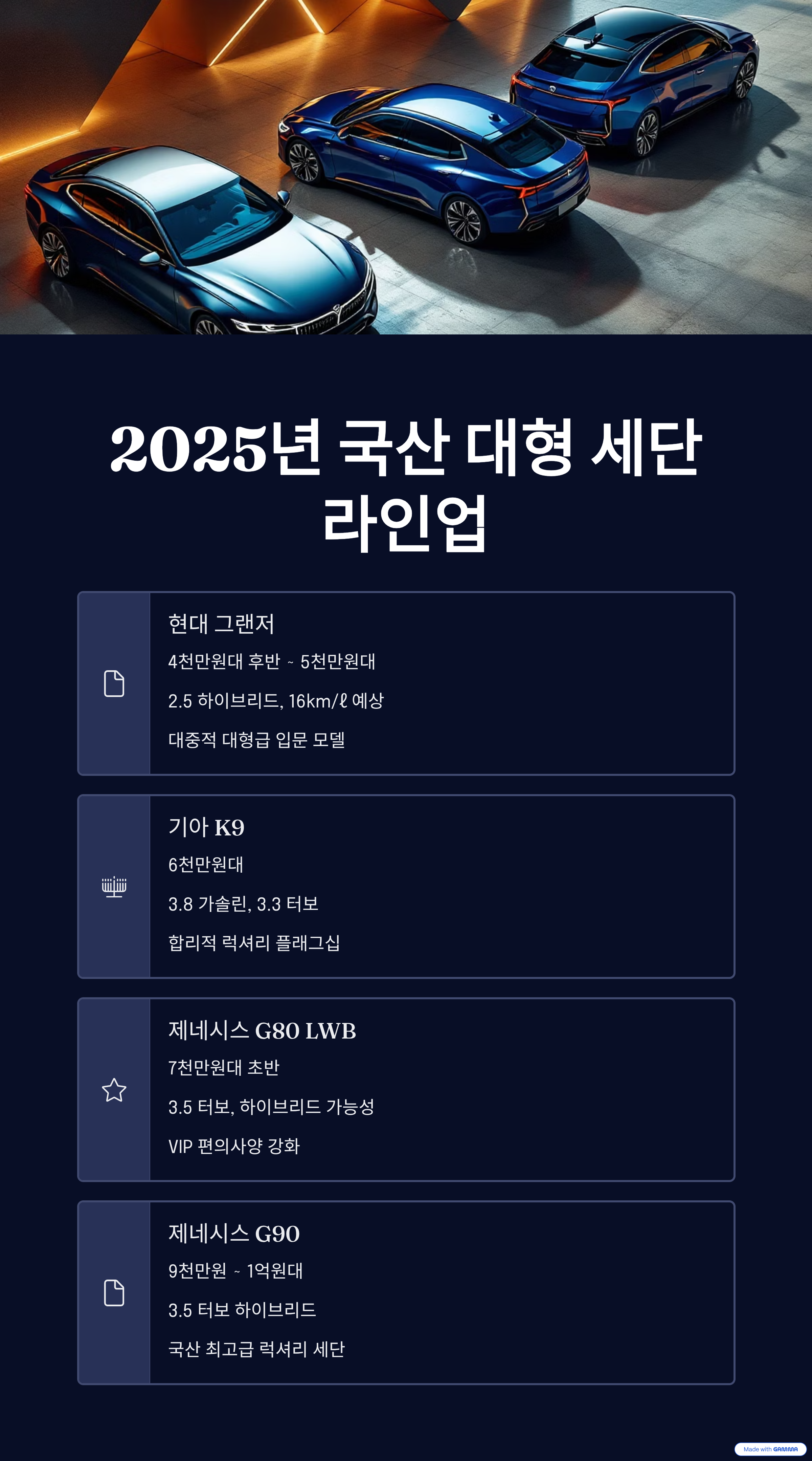 국산 대형 세단