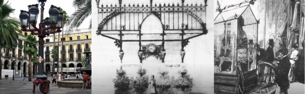 가로등, 신문가판대, 진열장