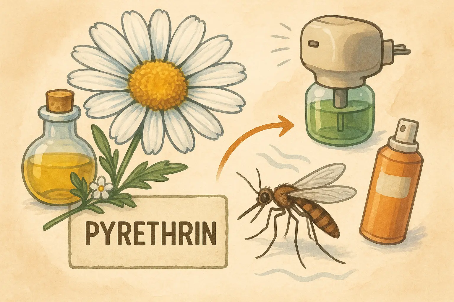 피레트린, 꽃에서 온 자연 살충 성분