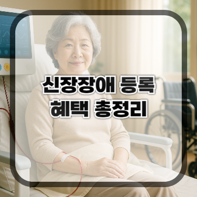신장장애 등록하면 받을 수 있는 혜택 총정리