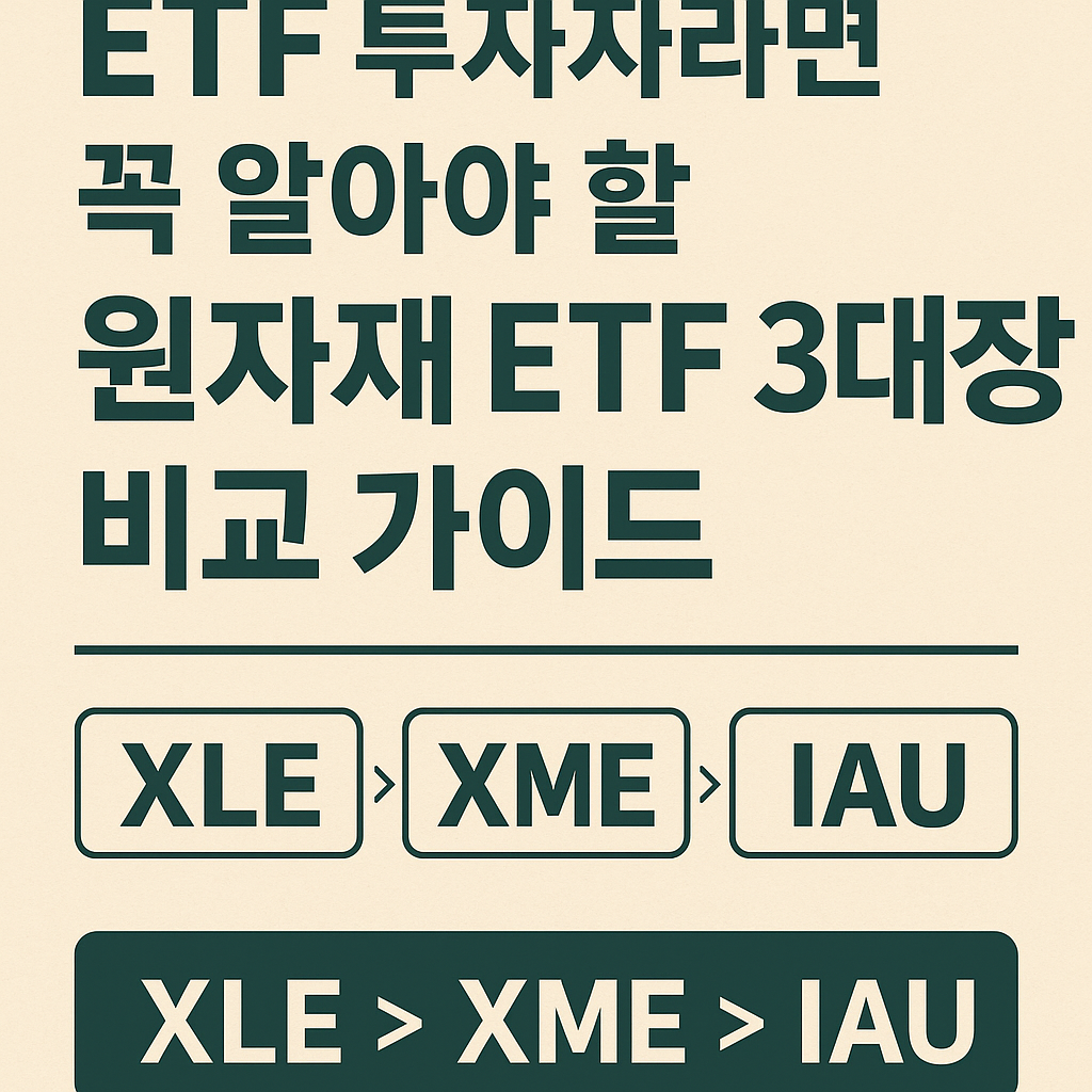 대표 원자재 ETF 3종 비교!XLE vs XME vs IAU 무엇을 선택할까?