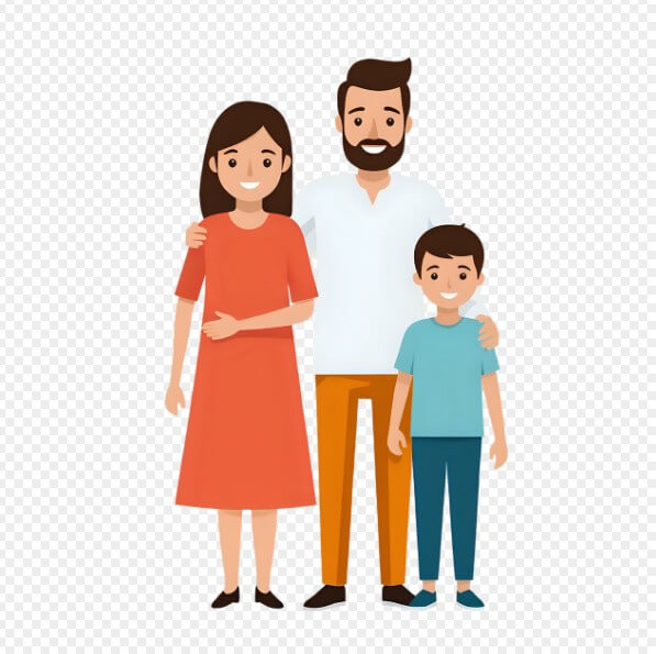 아빠와 엄마와 아들 모습