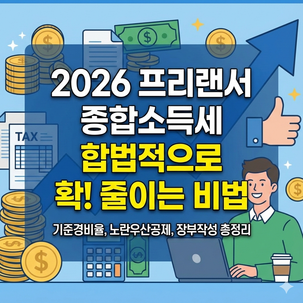 2026 프리랜서 종합소득세 절세 전략 세금 확 줄이는 비법