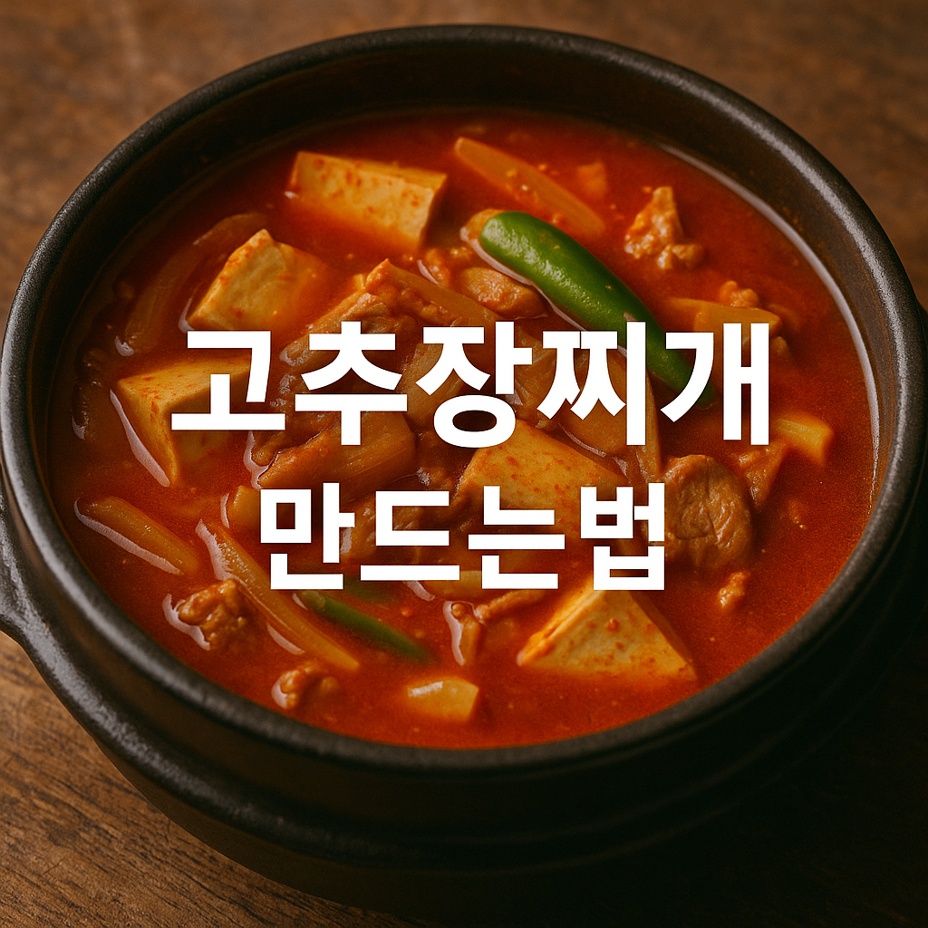 고추장찌개 만드는법