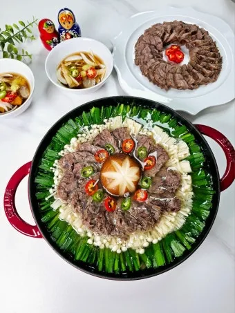 아롱사태 수육 전골 소스 맛있는 소고기 아롱사태 수육 삶는법 완벽 레시피_7