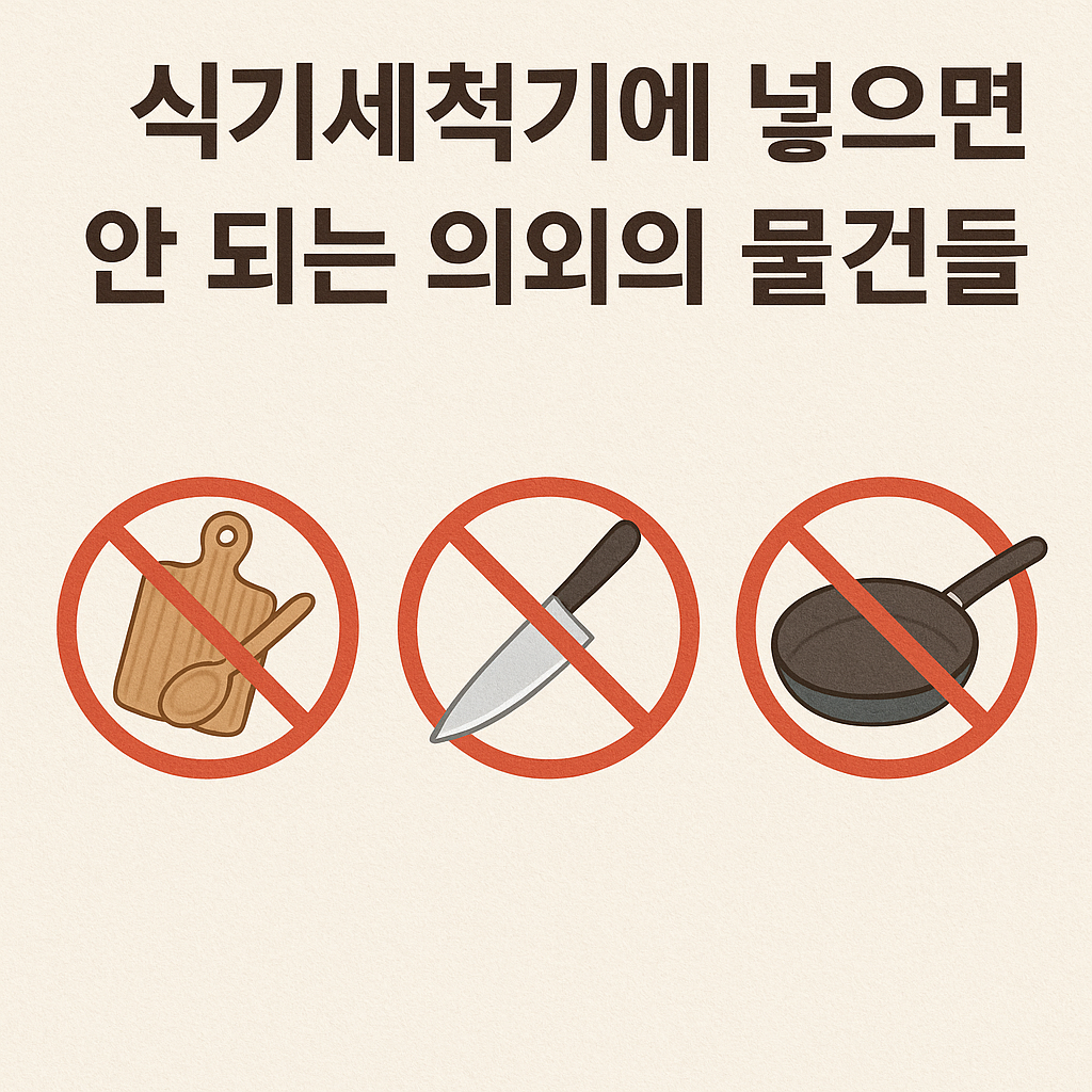 식기세척기에 넣으면 안 되는 의외의 물건들