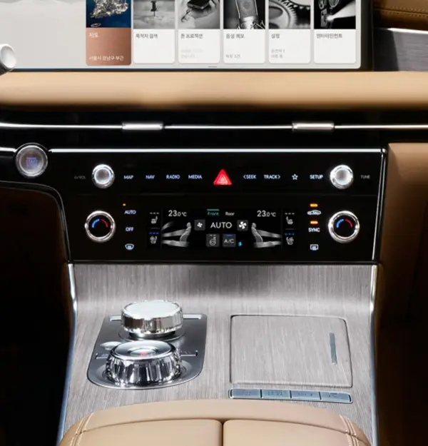 제네시스 g80 실내 모습