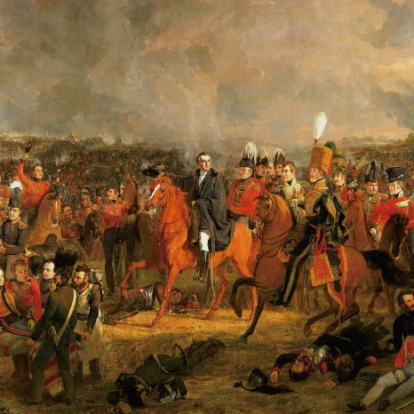 워털루전투-나폴레옹-말타고-격러하는-모습