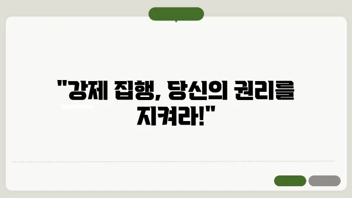 강제 집행 정지 과정