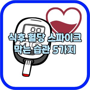 식후 혈당 스파이크 막는 습관 5가지