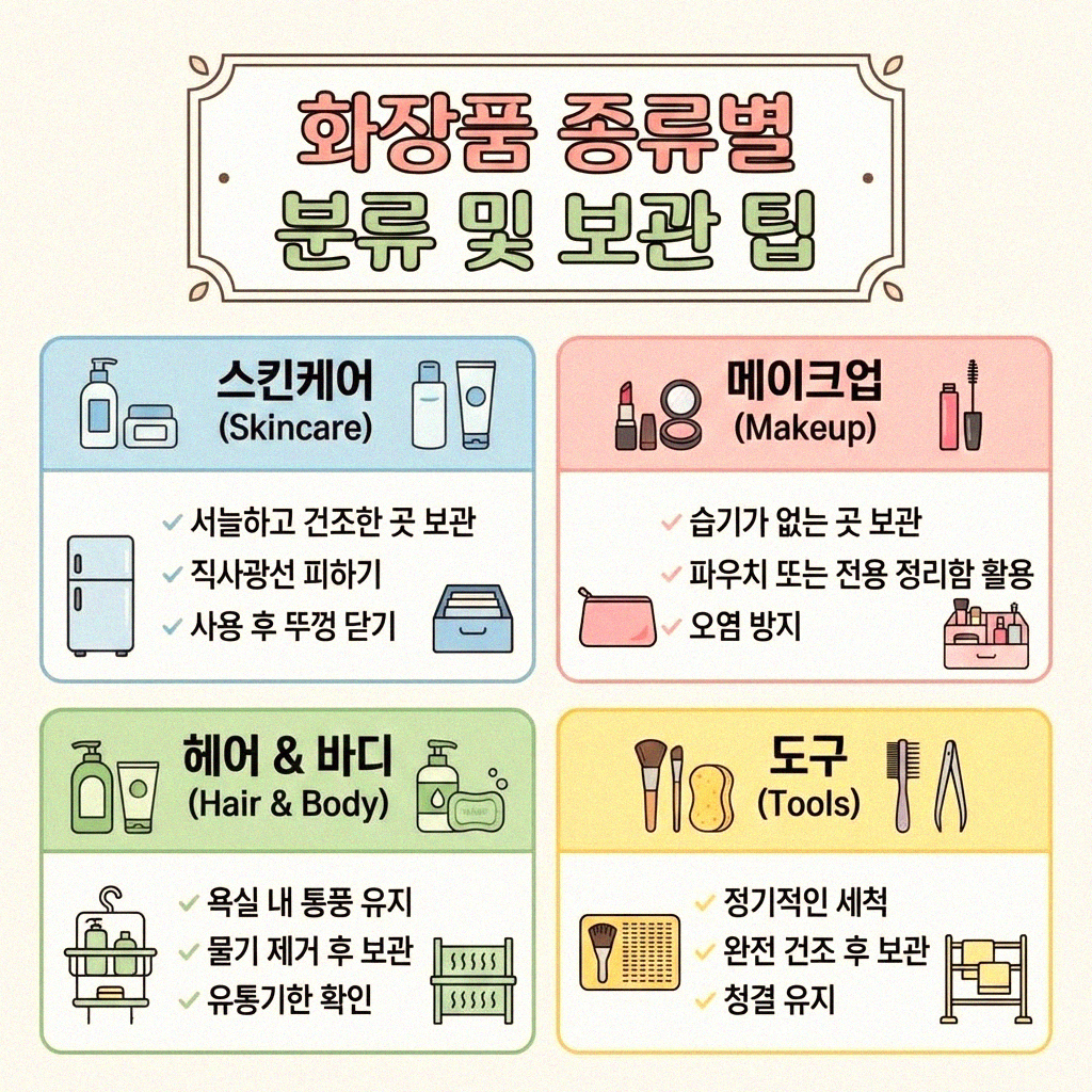 화장대 서랍 속을 깔끔하게 정리하는 똑똑한 방법
