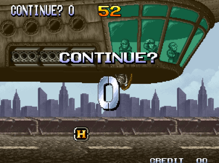 메탈슬러그4-오락실게임-종료-화면